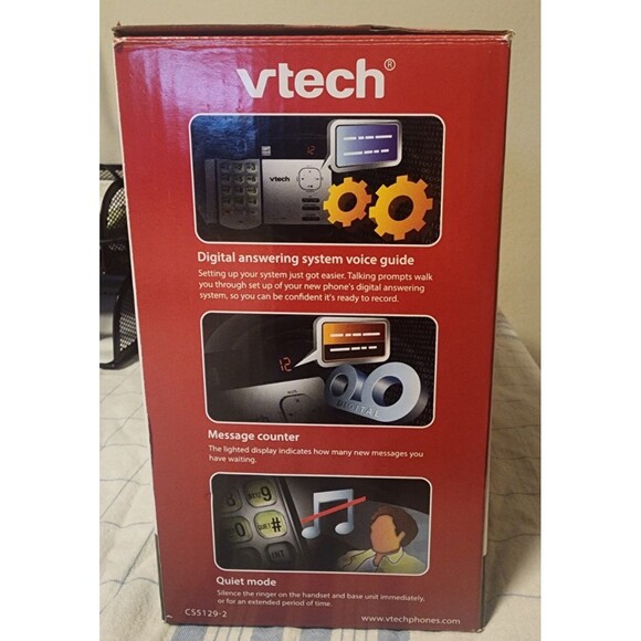 VTech 2 Handset Phone System w Digital Answering System & Caller ID/Call Waiting - Picture 4 of 11